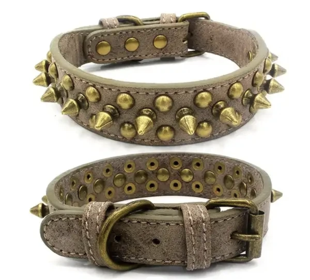 Vintage Style, Spiked, Anti-Bite Collars