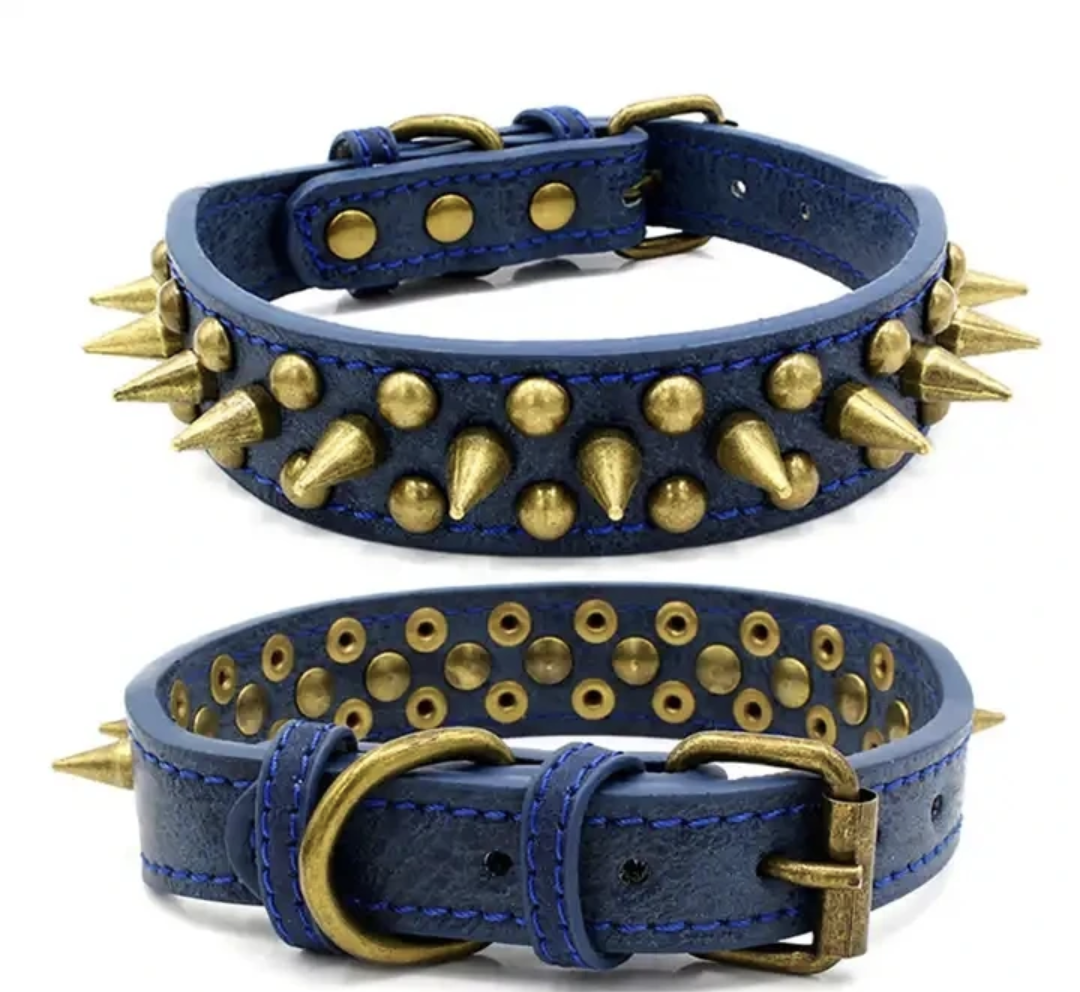 Vintage Style, Spiked, Anti-Bite Collars