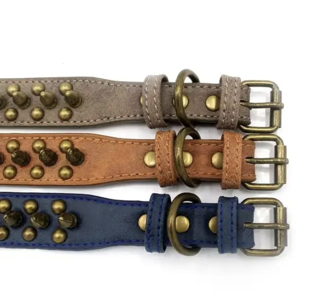 Vintage Style, Spiked, Anti-Bite Collars